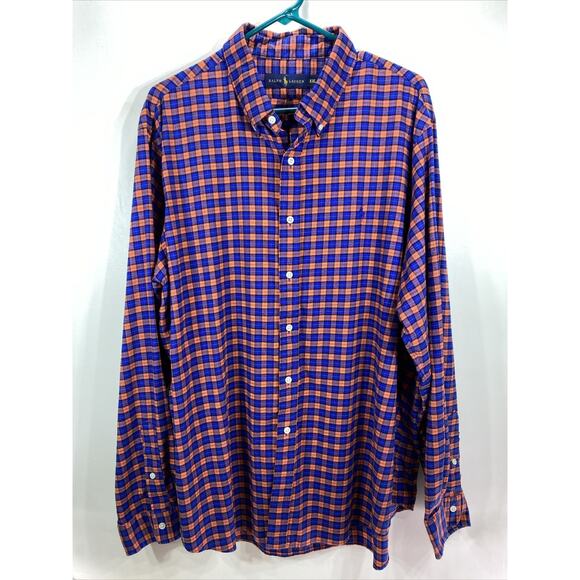 Polo Ralph Lauren Men's Check Long Sleeve Button Down Shirt Men's XXL 50-52 - Picture 1 of 7